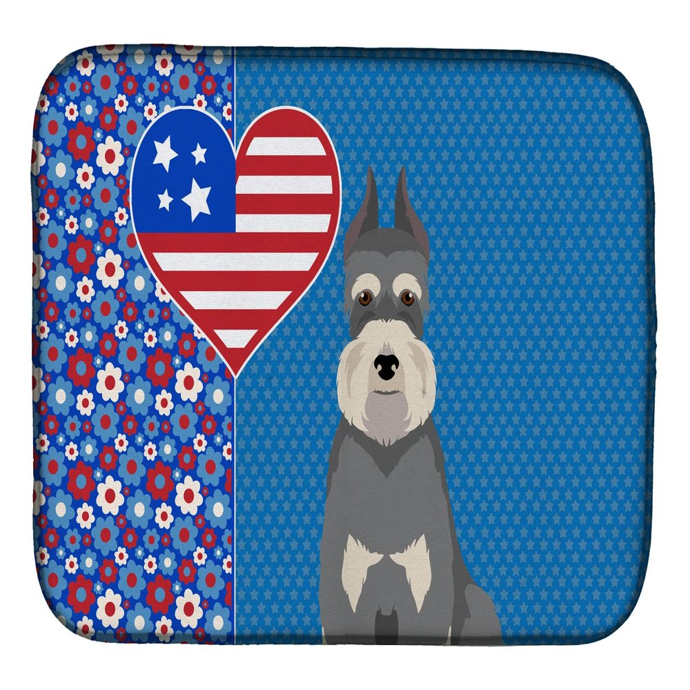Caroline's Treasures WDK5284DDM Salt Pepper Schnauzer USA American Dish Drying Mat Absorbent Dish Drying Mat Pad for Kitchen Counter Dish Drainer Mat for Countertop, 14 x 21", Multicolor