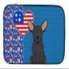 Caroline's Treasures WDK5180DDM Black Chihuahua USA American Dish Drying Mat Absorbent Dish Drying Mat Pad for Kitchen Counter Dish Drainer Mat for Countertop, 14 x 21", Multicolor view 1