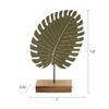 Elements 7x2.25x11.5 Inch Metal Green Leaf Tabletop Decor view 2