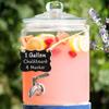 1 Gallon Beverage Dispenser with Stainless Steel Spigot + Marker & Chalkboard 100% Leakproof Glass Drink Dispenser for Parties with Spout, Airtight Beverage Serveware for Water, Juice, Laundry view 1