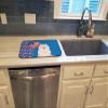 Caroline's Treasures WDK5265DDM White Pomeranian USA American Dish Drying Mat Absorbent Dish Drying Mat Pad for Kitchen Counter Dish Drainer Mat for Countertop, 14 x 21", Multicolor view 3