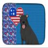 Caroline's Treasures WDK5121DDM Black Pit Bull Terrier USA American Dish Drying Mat Absorbent Dish Drying Mat Pad for Kitchen Counter Dish Drainer Mat for Countertop, 14 x 21", Multicolor view 1