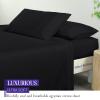 RV King Sheet Set 72 x 80,Camper Sheets-RV Bed Sheets- 100% Cotton Bed Sheet Set-Long Staple Egyptian Cotton fit Upto 10" Deep Mattress (Black) view 3