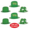 Beistle Plastic St Patrick's Day Derby Hats, Set of 6 Green with Shamrock Design, Irish Party Accessories for Parades Pub Crawls Festive Events and Holiday Celebrations view 2