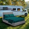 RV Short Queen Set 60 x 75,Camper Sheets-RV Bed Sheets- 100% Cotton Bed Sheet Set-Long Staple Egyptian Cotton fit Upto 12" Deep Mattress (Teal) view 1