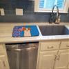 Caroline's Treasures WDK5159DDM Longhaired Red and White Chihuahua USA American Dish Drying Mat Absorbent Dish Drying Mat Pad for Kitchen Counter Dish Drainer Mat for Countertop, 14 x 21", Multicolor view 3