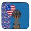 Caroline's Treasures WDK5200DDM Black Dapple Dachshund USA American Dish Drying Mat Absorbent Dish Drying Mat Pad for Kitchen Counter Dish Drainer Mat for Countertop, 14 x 21", Multicolor view 1