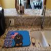 Caroline's Treasures WDK5188DDM Longhair Black and Tan Dachshund USA American Dish Drying Mat Absorbent Dish Drying Mat Pad for Kitchen Counter Dish Drainer Mat for Countertop, 14 x 21", Multicolor view 2