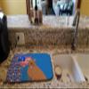 Caroline's Treasures WDK5127DDM Red Pit Bull Terrier USA American Dish Drying Mat Absorbent Dish Drying Mat Pad for Kitchen Counter Dish Drainer Mat for Countertop, 14 x 21", Multicolor view 2