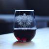 Bevvee Polish Eagle Stemless Wine Glass - Poland Gifts or Party Decor for Women & Men - Large 17 Oz Wine Glasses view 2