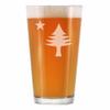 Bevvee Old Maine Flag Pint Glass for Beer - Original 1901 State of Maine Flag Gifts for Women & Men Mainers - 16 Oz Pint Glasses view 1
