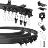 Flexible Curtain Track, 20Ft Ceiling Track for Curtains, Bendable Wall Mount Heavy Duty Sliding Track System, Room Divider, Curved Curtain Rails for RV Shower view 1