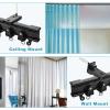 Flexible Curtain Track, 20Ft Ceiling Track for Curtains, Bendable Wall Mount Heavy Duty Sliding Track System, Room Divider, Curved Curtain Rails for RV Shower view 2