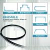Flexible Curtain Track, 20Ft Ceiling Track for Curtains, Bendable Wall Mount Heavy Duty Sliding Track System, Room Divider, Curved Curtain Rails for RV Shower view 3