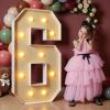 imprsv 4FT Marquee Numbers, Light Up Numbers 6 for 16th 60th Birthday Decorations, Large Light Up 6 Anniversary Party Deco, Pre-Cut Foam Board Kit view 1