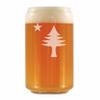 Bevvee Old Maine Flag Beer Can Pint Glass - Original 1901 State of Maine Flag Gifts for Women & Men Mainers - 16 Oz Can Shaped Glasses view 1