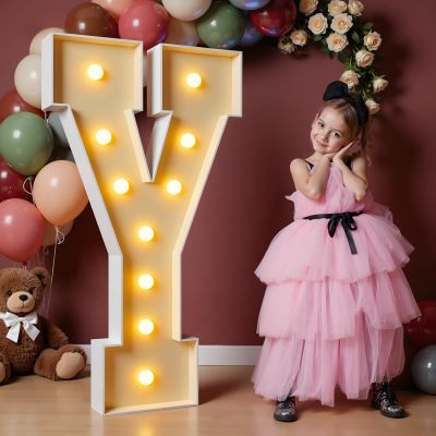 imprsv 4FT Light Up Letters, Large Arch Kit Decor for Birthday Party, Wedding, Marquee Letters Y