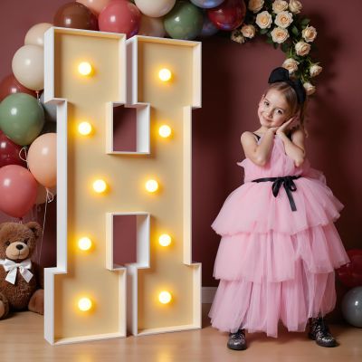 imprsv 4FT Light Up Letters for Birthday Party & Wedding Decor - Large Marquee Letters Arch Kit - H
