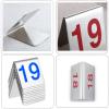 SAGIDAR Digital Sign Seat Card 1-10/20, Metal Table Card Stainless Steel, Tent Style Table Numbers for Cafs, Restaurants, Hotel, Save Space, Long Usage Time (Color : Red, Size : 7.5x6x6.5cm(1-20)) view 4