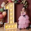 imprsv 4FT Marquee Numbers, Light Up Numbers for 1st 21st Birthday Decorations, light up letters Anniversary Party Decor, Mosaic Numbers for Balloons Number 1, Pre-Cut Foam Board Kit view 1