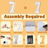 imprsv 4FT Marquee Numbers, Light Up Numbers 7 for 70th Birthday Decorations, Marquee Light up Letters Anniversary Party Decor, Pre-Cut Foam Board Kit view 3