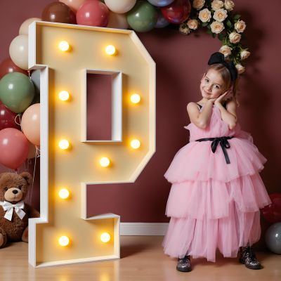 imprsv 4FT Light Up Letters, Large Light Up Letters for Birthday Party Decor, Wedding Decorations, Arch Kit