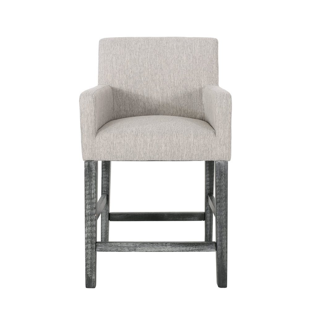 Christopher Knight Home Armga Upholstered 26 inch Counter Stool - Light Gray/Gray