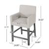 Christopher Knight Home Armga Upholstered 26 inch Counter Stool - Light Gray/Gray view 2