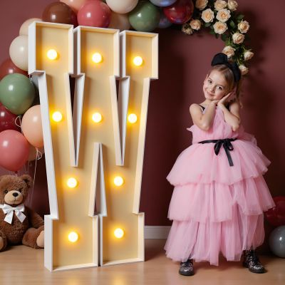 imprsv 4FT Marquee Letters Large Light Up Letters for Birthday Party Decor Wedding Decorations, Marquee W for Party Decoration Large Signs Arch Kit Decorations