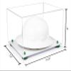 Better Display Cases Acrylic Large Helmet - Hard Hat Display Case with Clear Case, Green Risers and White Base 15.25" x 12" x 9" (A082/V13) view 2