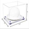Better Display Cases Acrylic Large Helmet - Hard Hat Display Case with Clear Case, Dark Blue Risers and White Base 15.25" x 12" x 9" (A082/V13) view 2