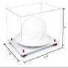 Better Display Cases Acrylic Large Helmet - Hard Hat Display Case with Clear Case, Purple Risers and White Base 15.25" x 12" x 9" (A082/V13) view 2