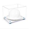 Better Display Cases Acrylic Large Helmet - Hard Hat Display Case with Clear Case, Light Blue Risers and White Base 15.25" x 12" x 9" (A082/V13) view 1