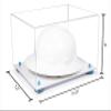 Better Display Cases Acrylic Large Helmet - Hard Hat Display Case with Clear Case, Light Blue Risers and White Base 15.25" x 12" x 9" (A082/V13) view 2