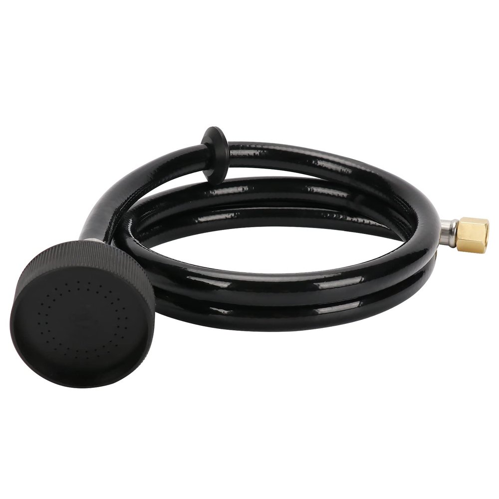 LukLoy UPC Certified Salon Shampoo Bowl Sprayer Head with Black Rubber Hose, Professional Salon Sink Replacement Part for Salon Barber Shop Spa, 1/4" Thread