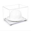 Better Display Cases Acrylic Large Helmet - Hard Hat Display Case with Clear Case, White Risers and White Base 15.25" x 12" x 9" (A082/V13) view 1