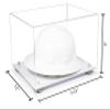 Better Display Cases Acrylic Large Helmet - Hard Hat Display Case with Clear Case, White Risers and White Base 15.25" x 12" x 9" (A082/V13) view 2