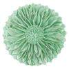 JWH 3D Flower Throw Pillow Cover Decorative Round Floral Cushion Sunflower Pattern for Sofa Couch Bed Bedroom 12 Inch Mint Green Velvet view 1