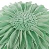 JWH 3D Flower Throw Pillow Cover Decorative Round Floral Cushion Sunflower Pattern for Sofa Couch Bed Bedroom 12 Inch Mint Green Velvet view 2