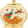 Grain Dispenser Enamel Canister Vintage European Style Canister Jar with Lid Loose Tea Holder Food Storage Containers for Tea Coffee Candy Sugar Salt Cereal Containers view 1
