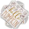 Chic Thanksgiving "Hello Pumpkin" Beverage Foil Stamped Napkins - 16ct - Perfect for Fall Gatherings & Festive Celebrations view 1