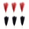 CUCUFA 6PCS Artificial Pampas Grass 7 Stems Fluffy Faux Pampas Grass Decor Fake Pampas Flower for Vase Home Decor 43cm Black Red view 1