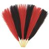 CUCUFA 6PCS Artificial Pampas Grass 7 Stems Fluffy Faux Pampas Grass Decor Fake Pampas Flower for Vase Home Decor 43cm Black Red view 2