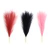 CUCUFA 6PCS Artificial Pampas Grass 7 Stems Fluffy Faux Pampas Grass Decor Fake Pampas Flower for Vase Home Decor 43cm Black Red view 3