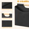 Neateam Magazine Holders, Foldable Magazine File Holder with Handle Magazine Rack Floor, Newspaper Magazine Storage, Book Bins File Folder for Home Office (Black) view 2