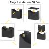 Neateam Magazine Holders, Foldable Magazine File Holder with Handle Magazine Rack Floor, Newspaper Magazine Storage, Book Bins File Folder for Home Office (Black) view 3