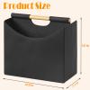 Neateam Magazine Holders, Foldable Magazine File Holder with Handle Magazine Rack Floor, Newspaper Magazine Storage, Book Bins File Folder for Home Office (Black) view 4