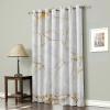 2 Panels Marble Gold Pattern Window Curtains Living Room Kitchen Modern Home Decor Bedroom Treatment Drapes Blackout Curtains WxH/2x89x104inch Window Treatment Set view 2