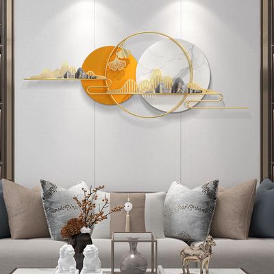 AMITVA Creative Handmade Iron Wall Sculptures, Modern Light Luxury Metal Wall Art Decor, Great for Home Hotel Bar Decoration, 150 * 59Cm