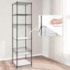 CAPHAUS NSF Wire Shelving Unit w/Baskets & Liner, Storage Rack Corner Shelves, Storage Rack Kitchen, Bathroom, Laundry Closet, Wire Shelving Basket Shelves, Black, 6 Tier view 1